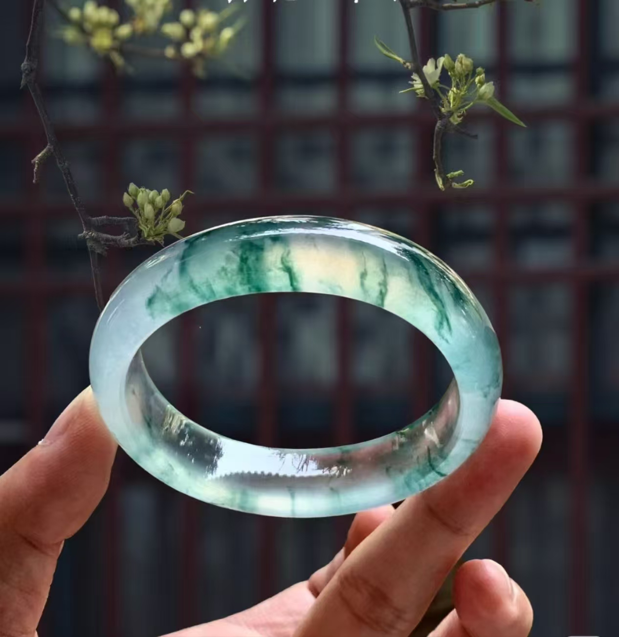 A时尚缅风高冰透美人手镯（直播专用链接）