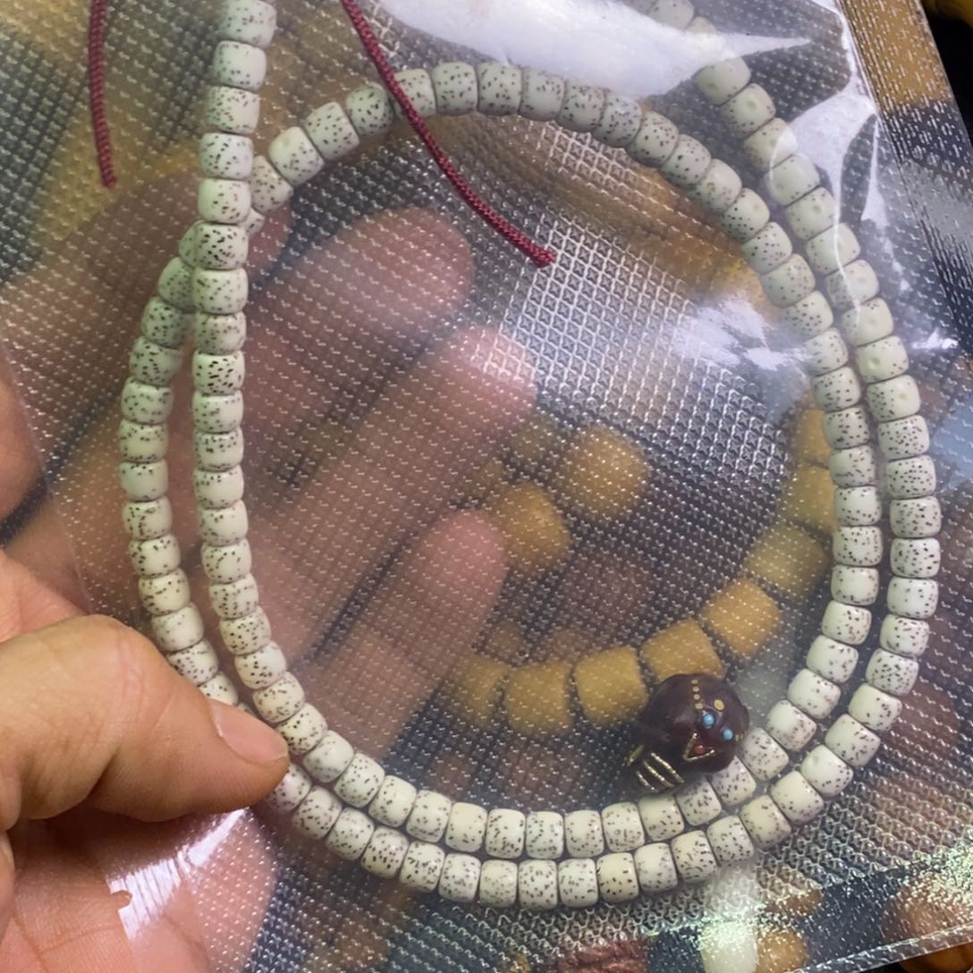 星月菩提吊坠骨瓷白星月菩提月朗星稀