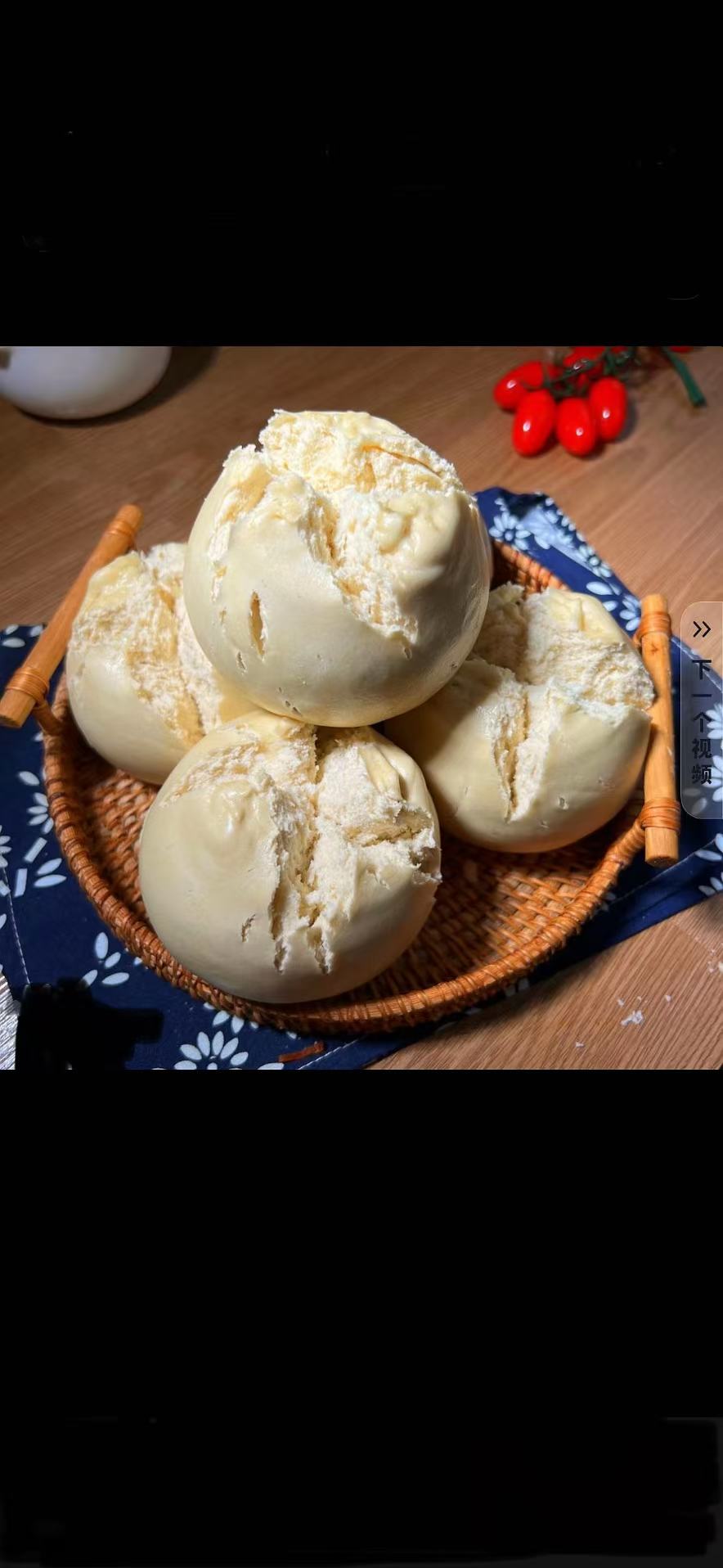 手工老面碱面开花馒头麦香十足适合当早餐