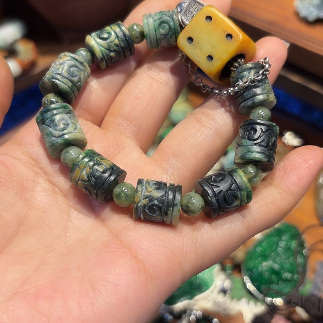 翡翠手链未镶嵌原创