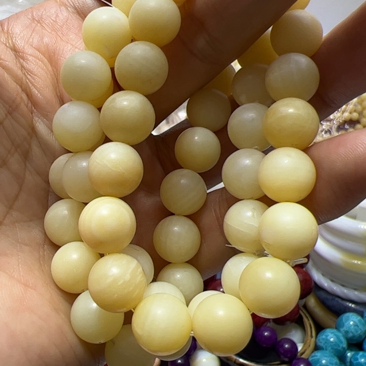 大果紫檀（缅甸花梨）1.0哑光全黄手串