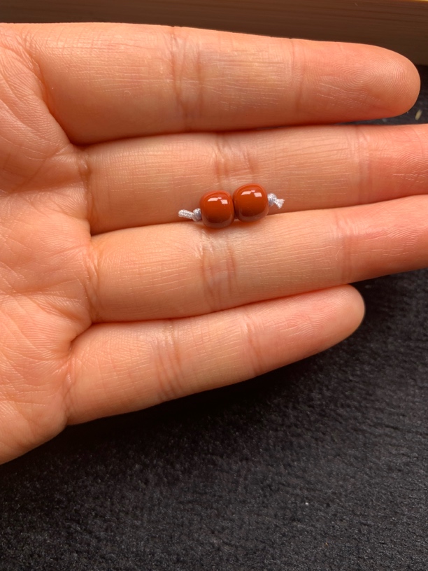 南红玛瑙老型对珠5mm+