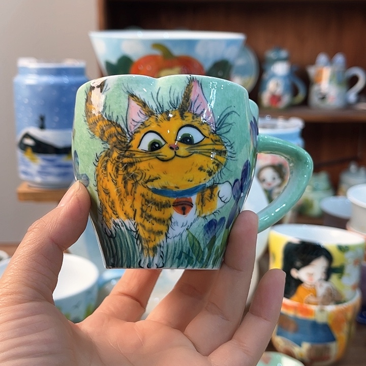 陶景德镇釉下手绘陶瓷 