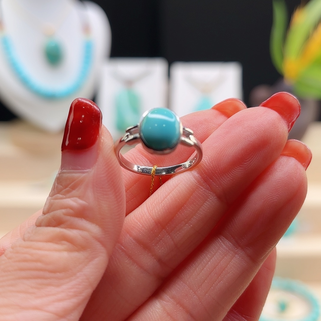 绿松石配饰银S925镶嵌