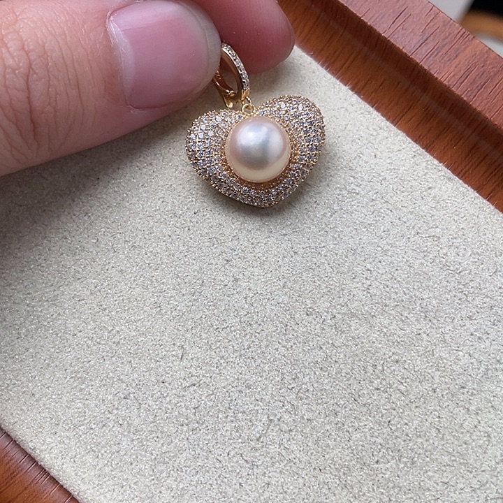 吊坠(不含链)海水珍珠银S925镶嵌