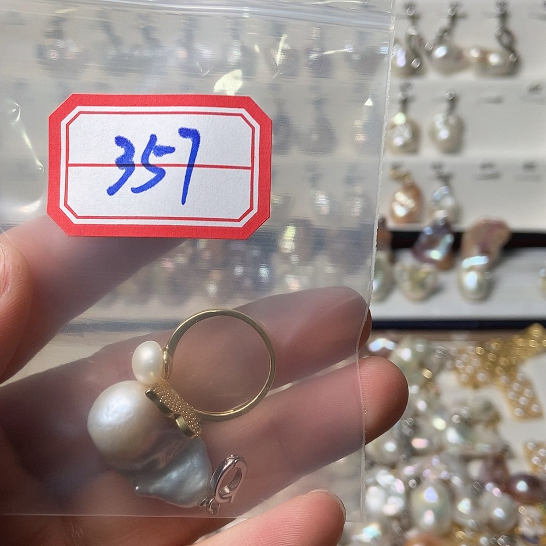 淡水珍珠吊坠银S925镶嵌