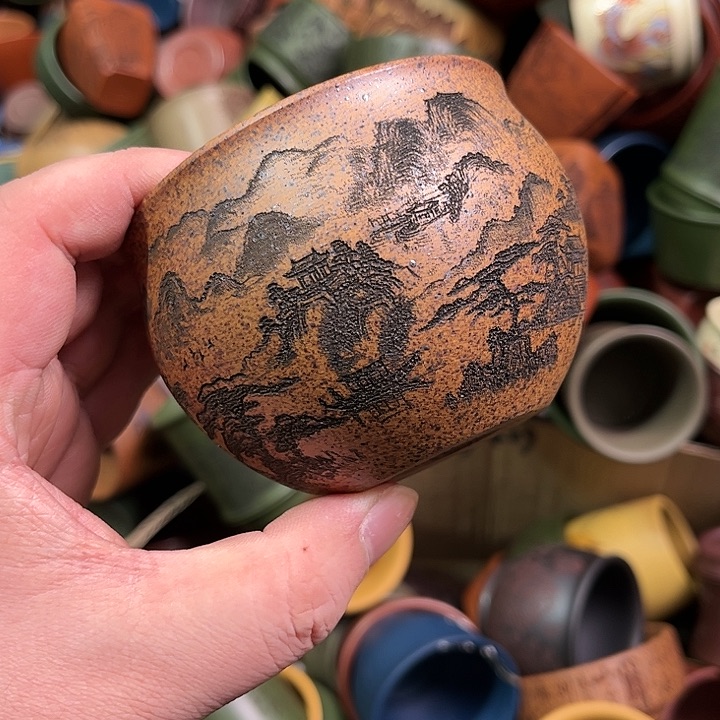 紫砂茶杯全手工紫砂主人杯