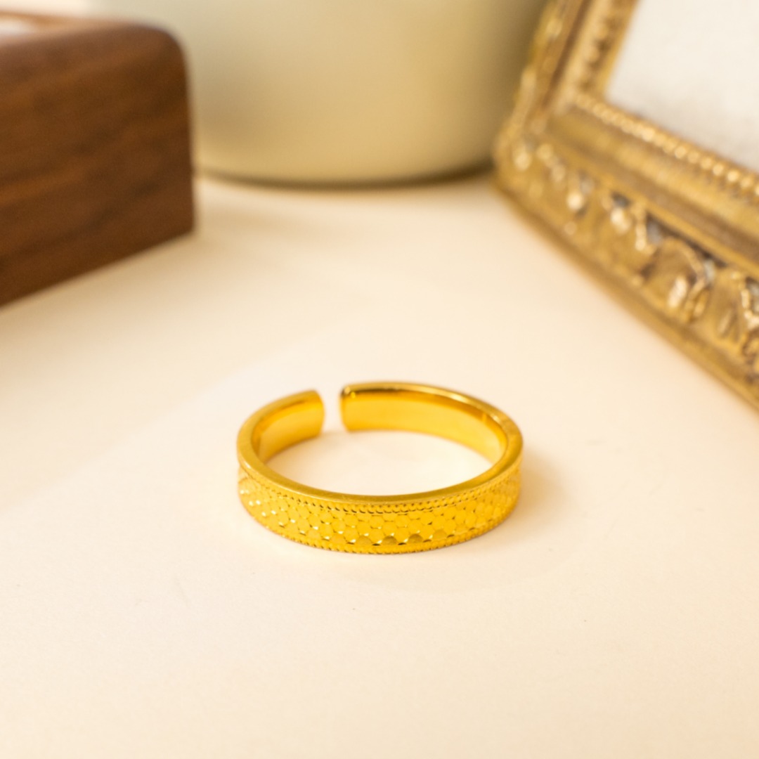 足银戒指 龙鳞开口戒指约3g