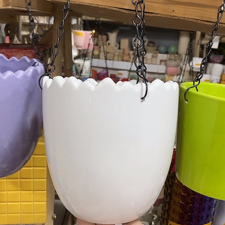 陶盆有孔 瑕疵针孔漏釉介意勿拍外口 13外高13