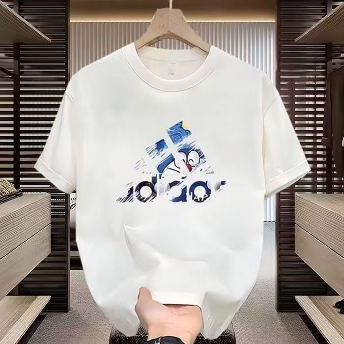 夏季圆领半袖上衣印花T恤时尚夏季休闲韩版潮流ins情侣春夏款