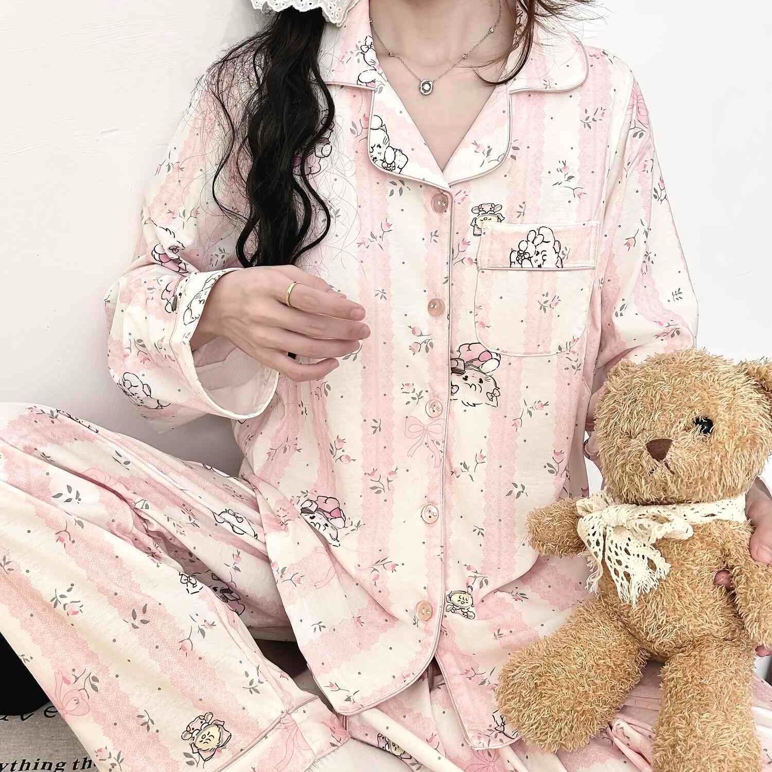 【带胸垫】A类纯棉春秋季产后月子服孕妇孕期哺乳长袖薄款产妇喂奶