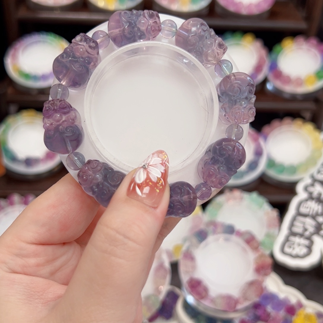 萤石手串未镶嵌y***o手串