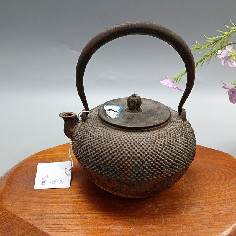 222号4-3.6铜盖铁壶摆件礼品茶周边锈迹不是原盖价格私询