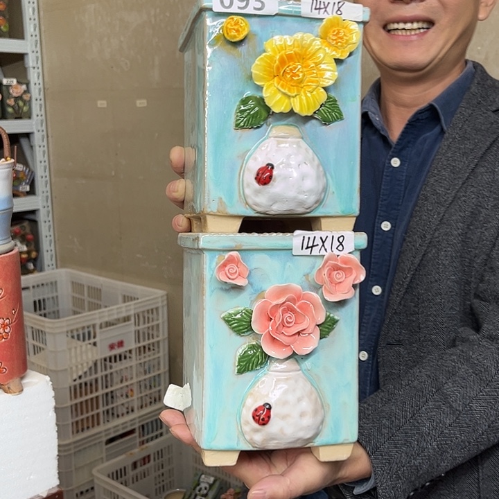 粗陶材质多肉花盆