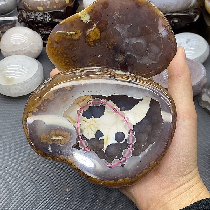 紫晶未镶嵌摆件聚宝盆