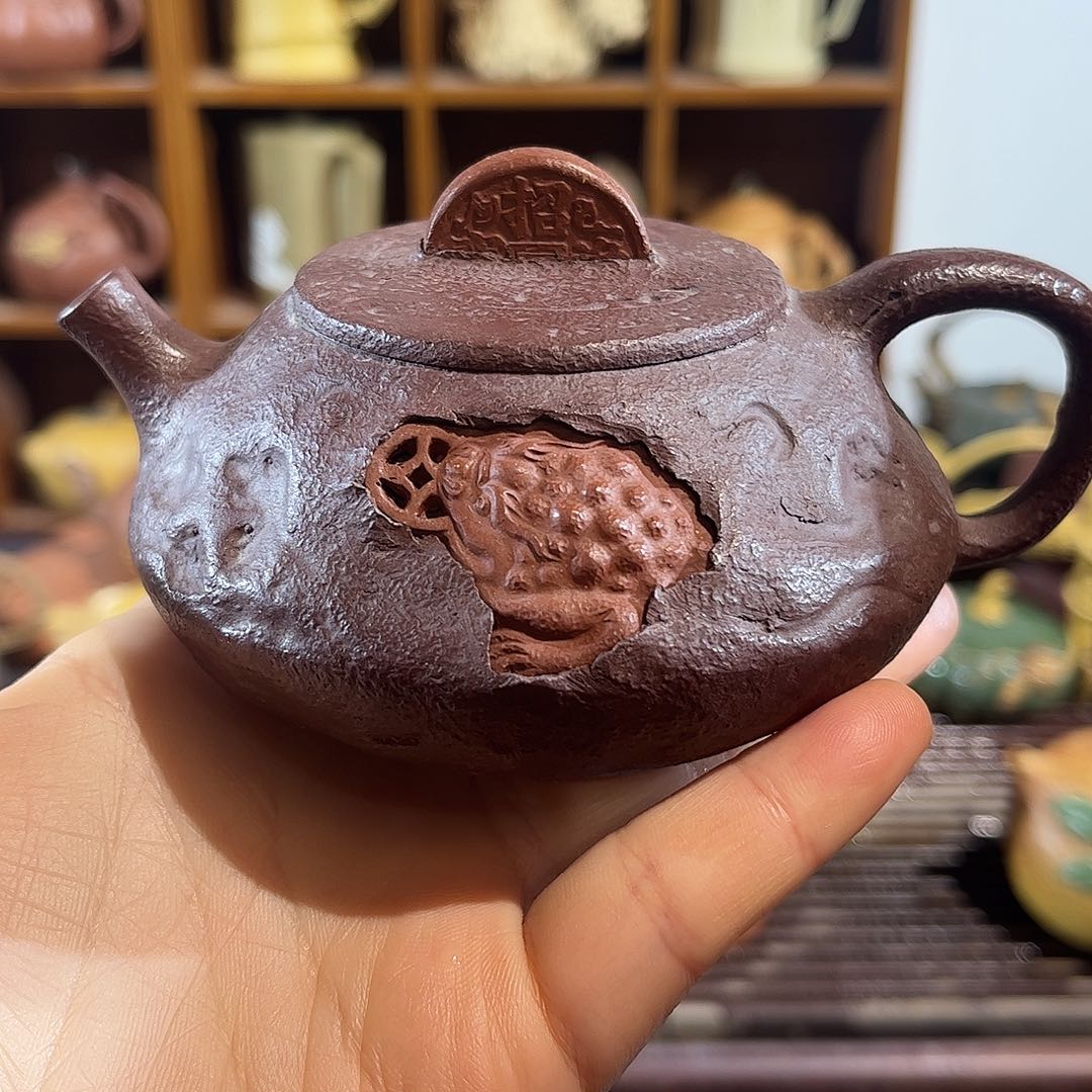 紫砂茶宠招财进宝