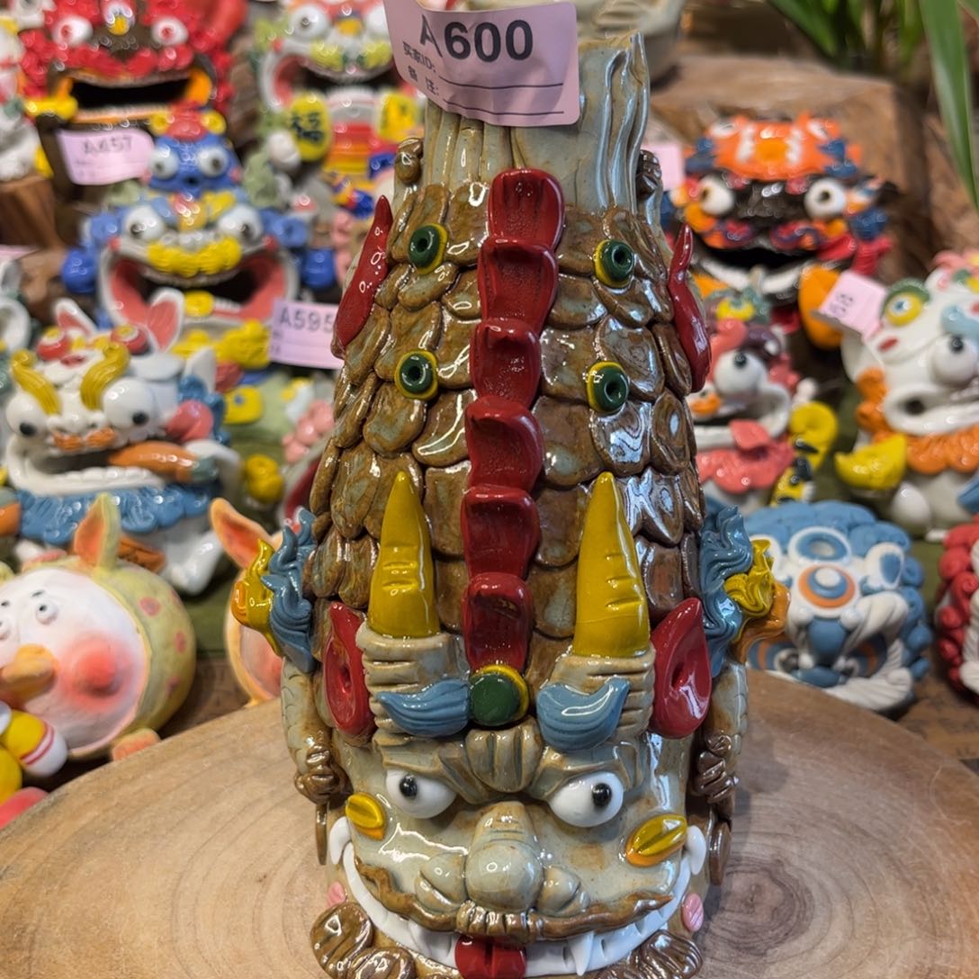 泥塑纯手工陶瓷摆件