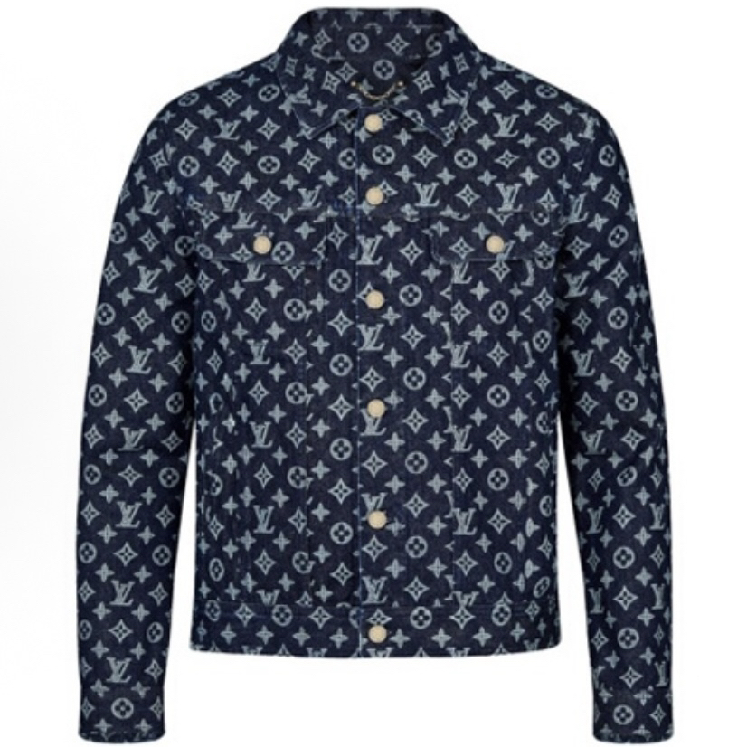 未使用 LouisVuitton/路易威登 满印牛仔外套 48码 BB11452