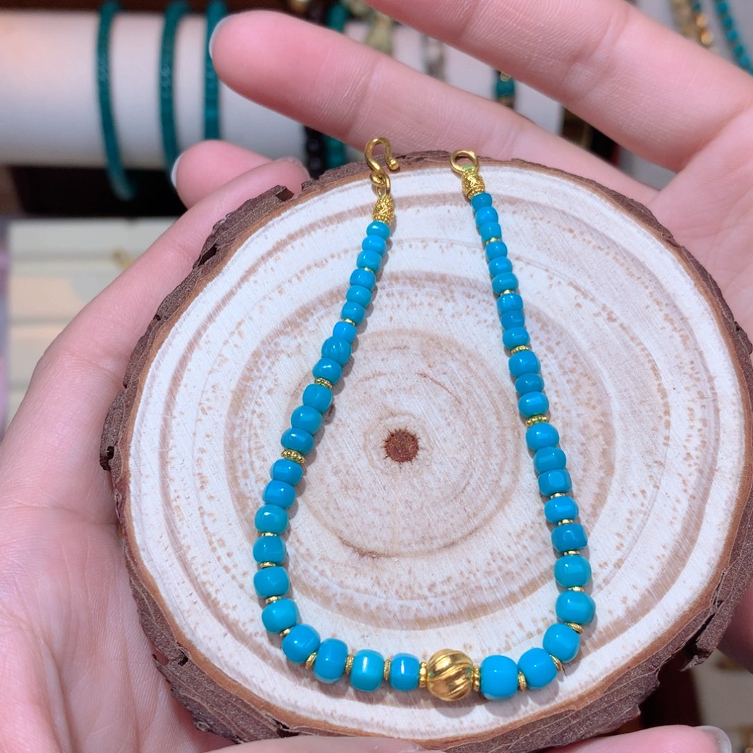 绿松石珠宝奇石足金镶嵌