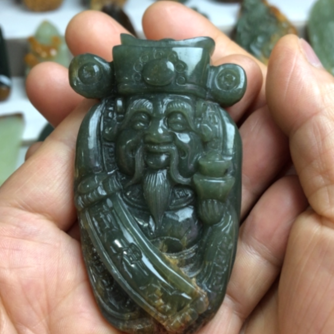 【闪购商品】岫岩河磨玉（透闪石质玉）未镶嵌挂件