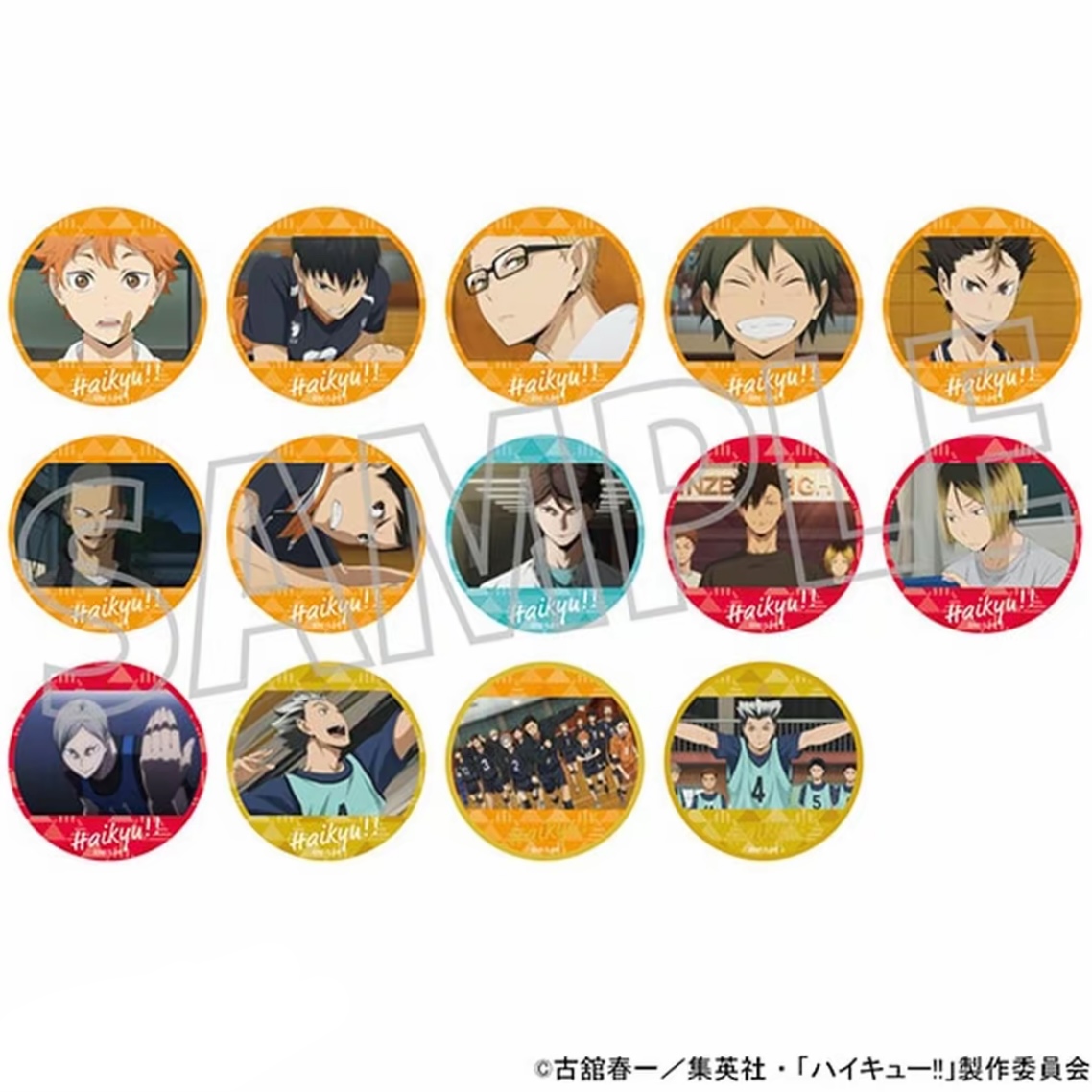 「排球少年」Movic TV场面写 人物主题 圆形收藏卡片 2-3弹 周边