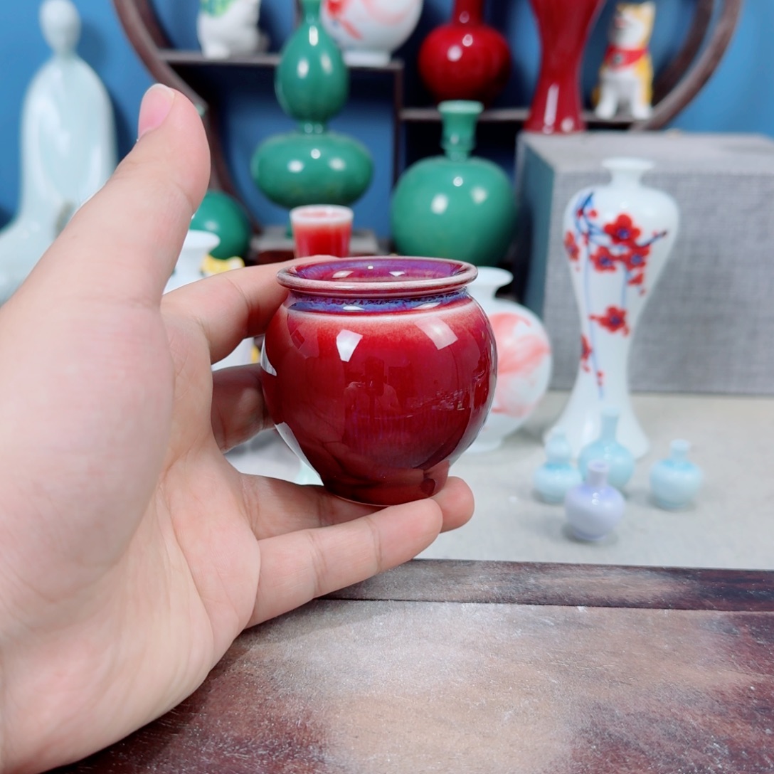 陶瓷手工小花器摆件