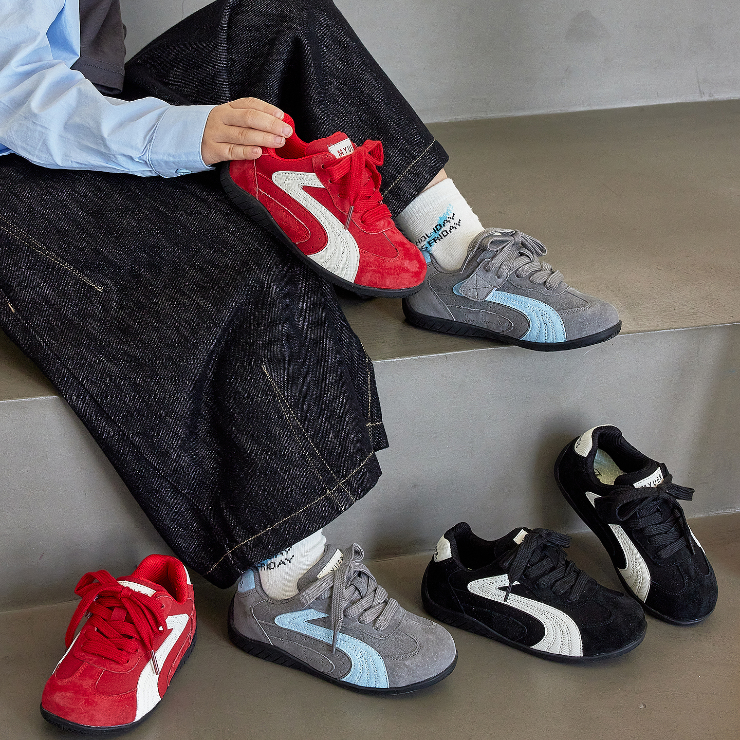 儿童真皮运动鞋男童透气软底德训鞋女童时尚休闲鞋防滑韩版鞋子潮