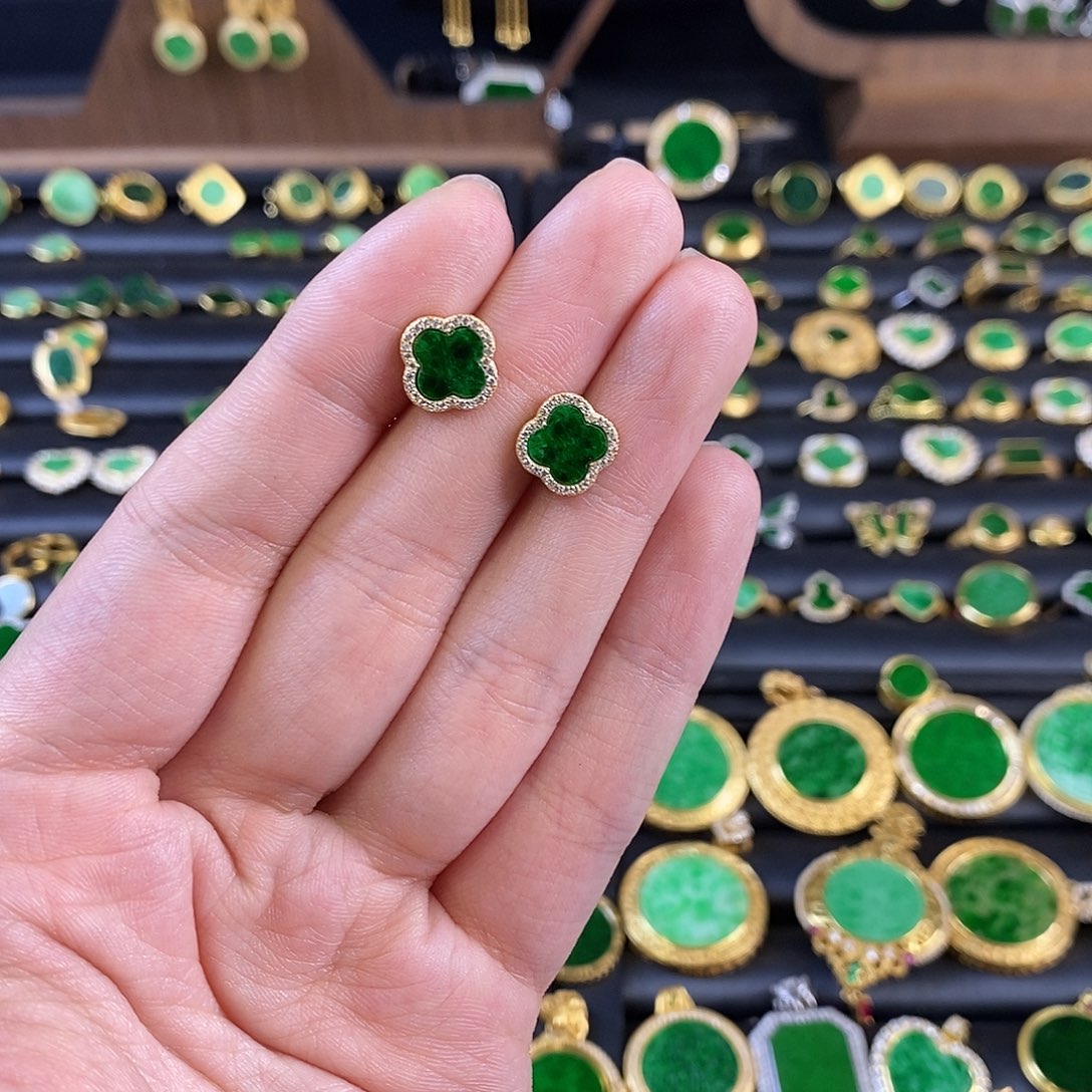 大***࿐翡翠银S925镶嵌吊坠(不含链)