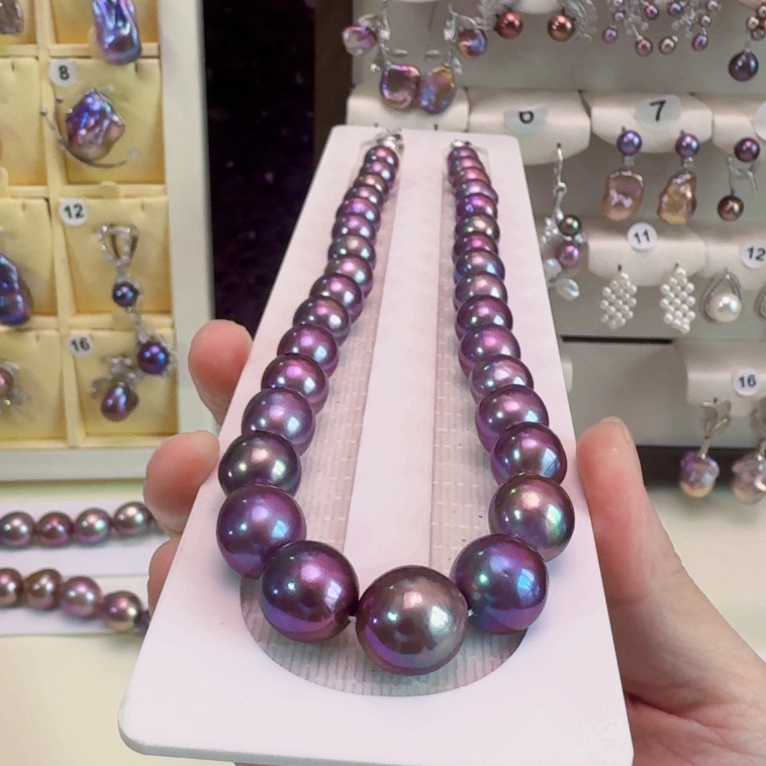 淡水珍珠项链未镶嵌忘*草