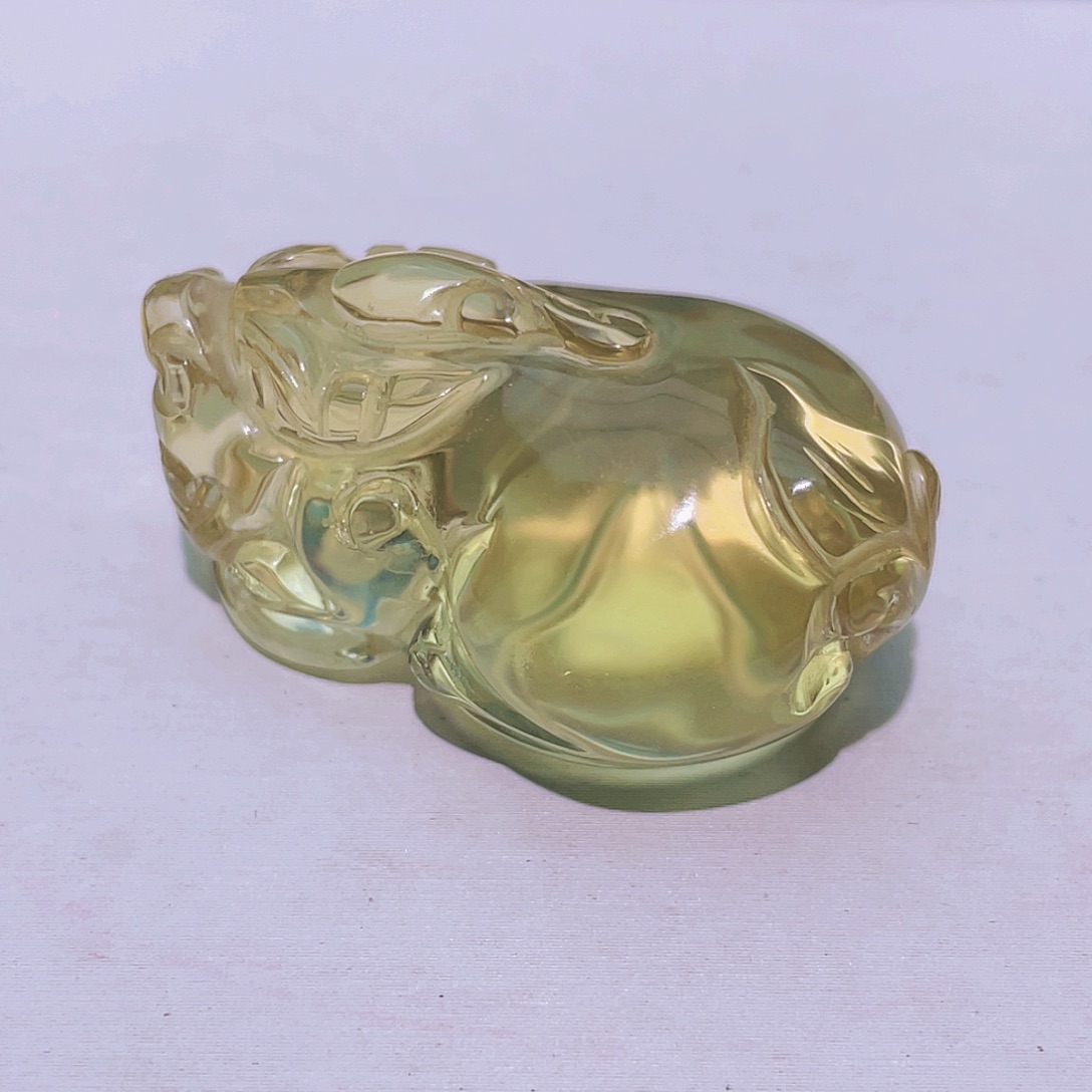 未镶嵌颈饰水晶天然黄水晶貔貅吊坠