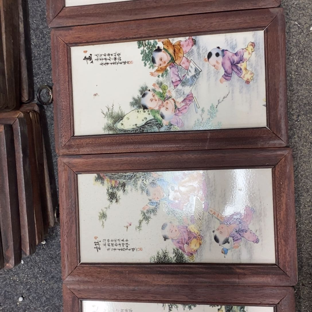 瓷片28*16厘米景德镇瓷板画柴窑烧制