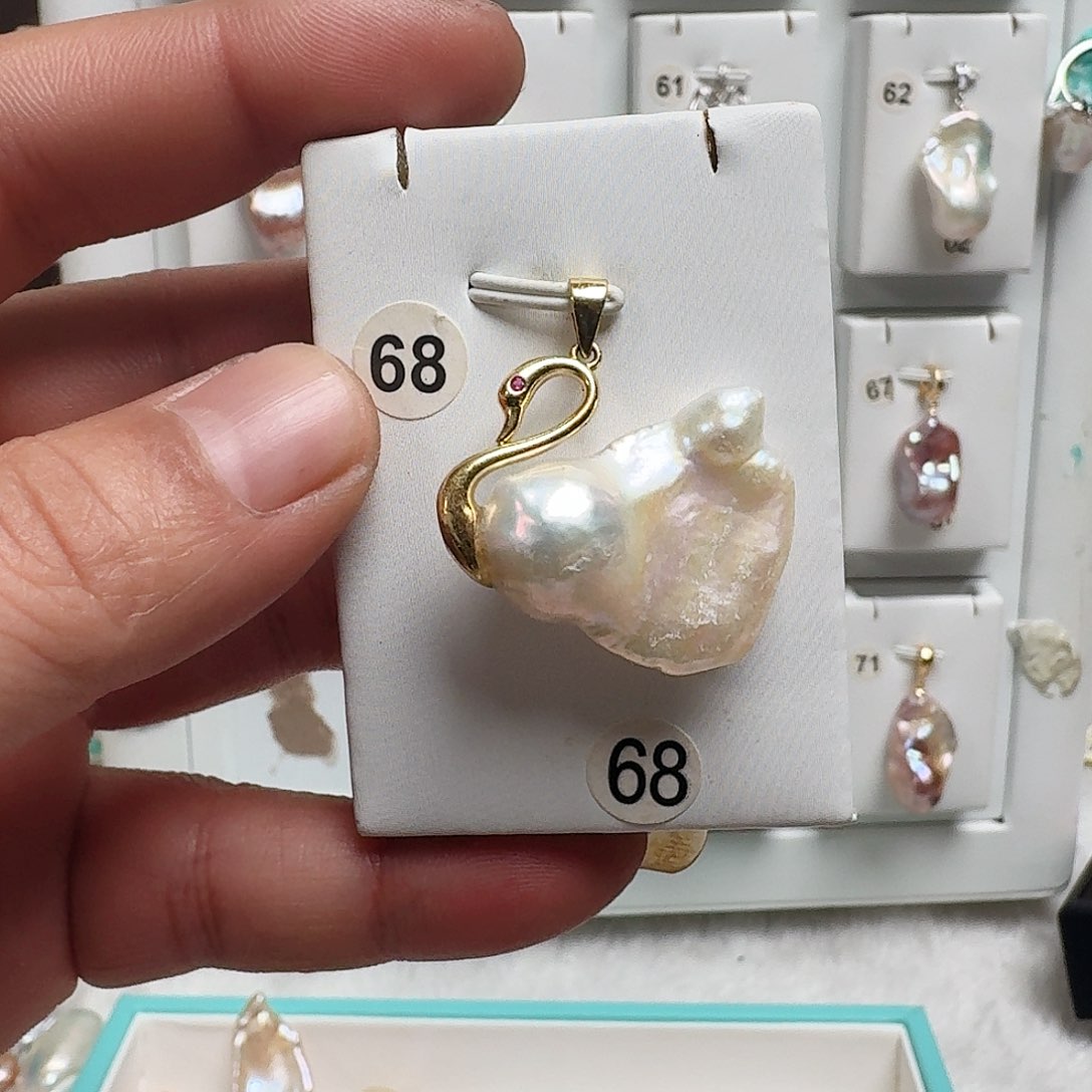 淡水珍珠颈饰银S925镶嵌