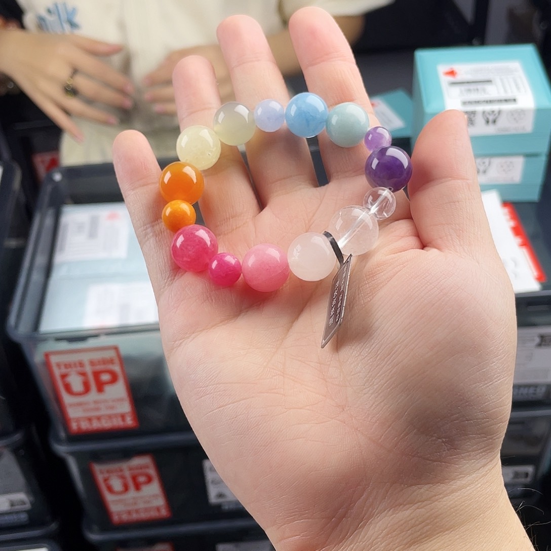 银S925镀金镶嵌手串水晶