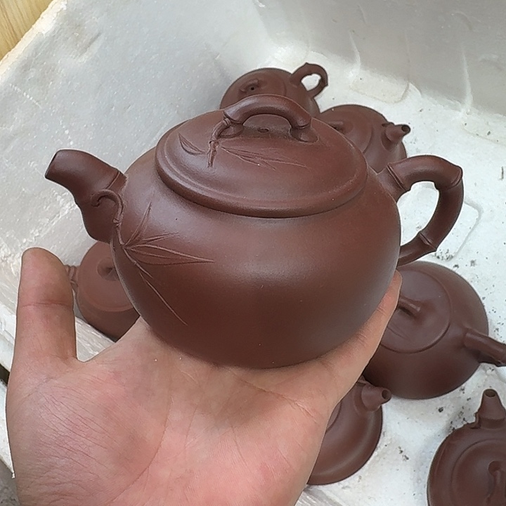 农***强紫砂茶壶宜兴紫砂微瑕