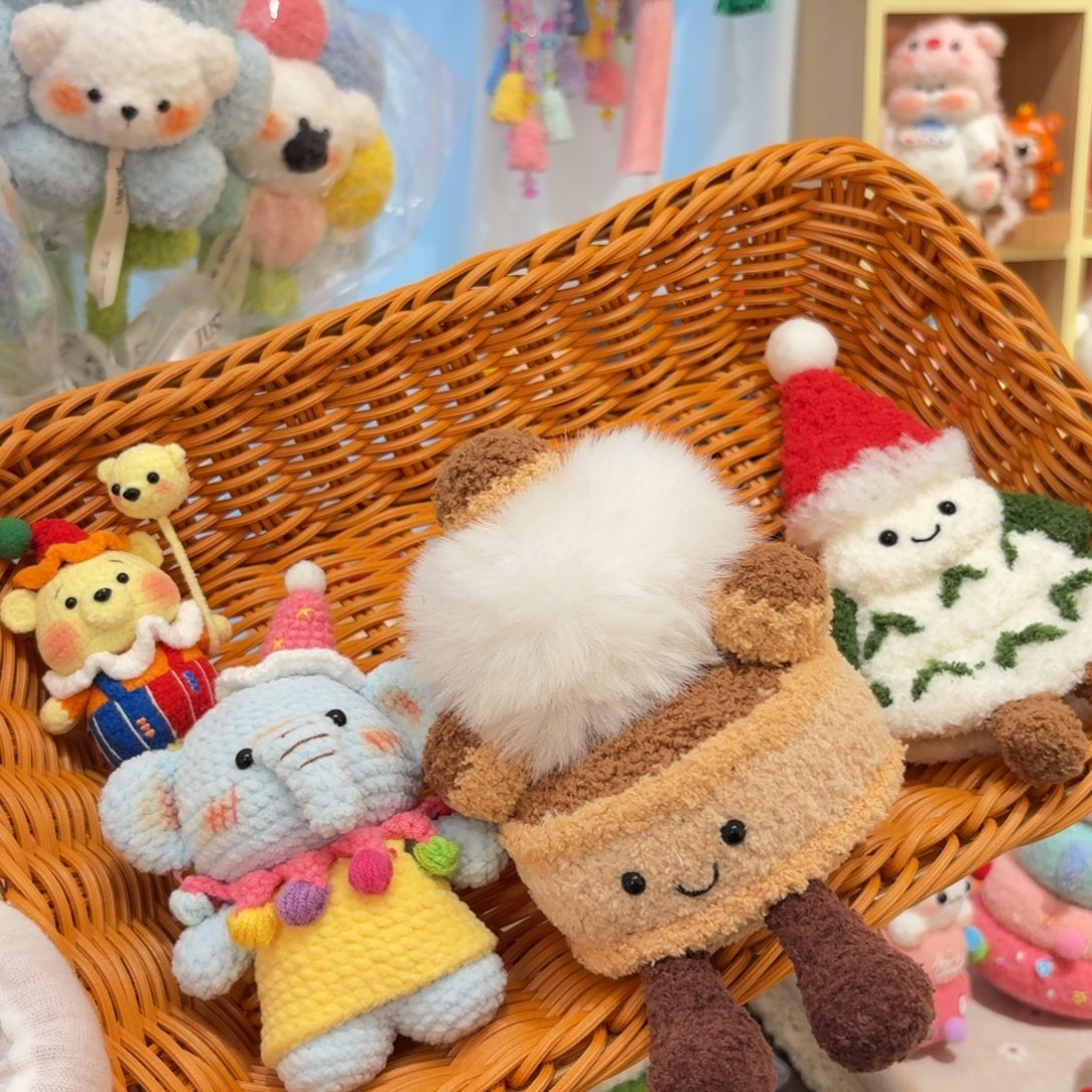 针织品维尼直接挂件 圣诞树挂件 小象摆件