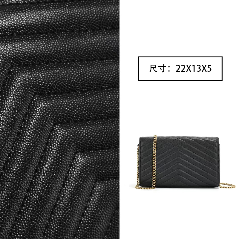 手工真皮女包 单肩斜跨鱼子酱黑金woc 必入款！