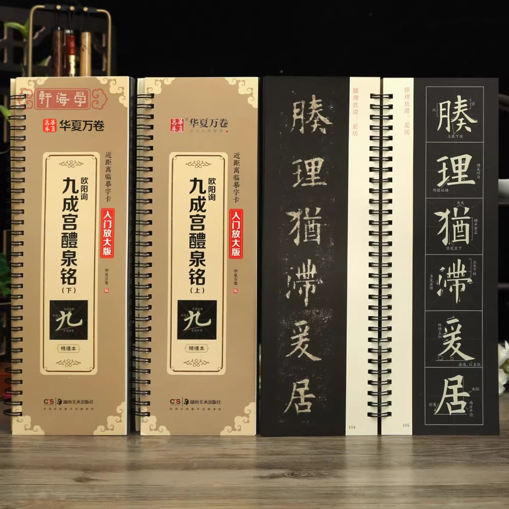 学海轩共2本欧阳询九成宫醴泉铭上下入门放大版范字书写视频近距