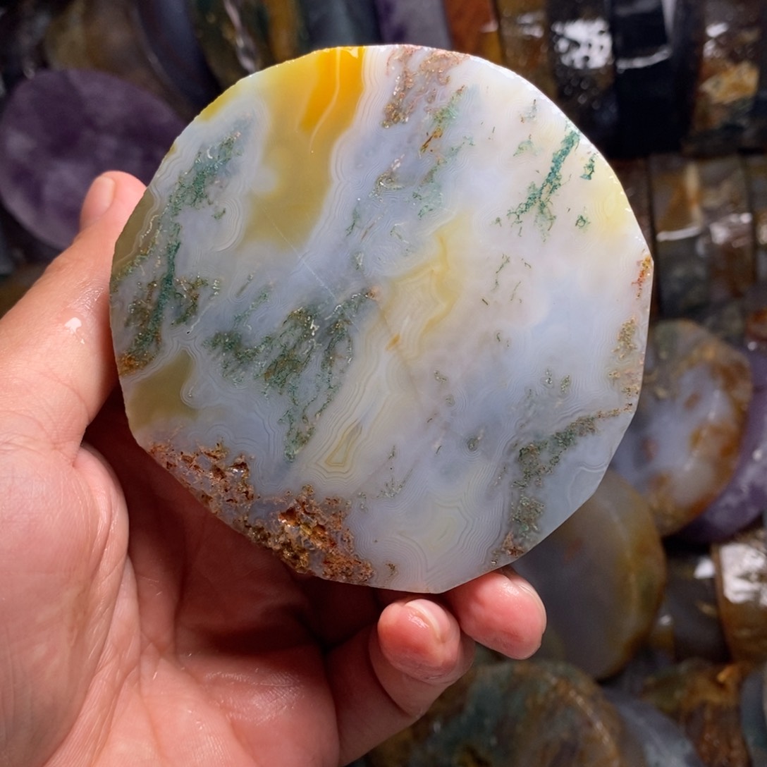 定制玛瑙沙**狮天然水草玛瑙手镯