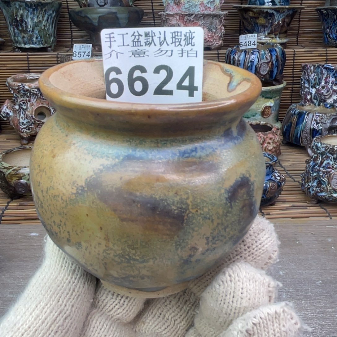 手工花盆默认瑕疵完美者勿拍