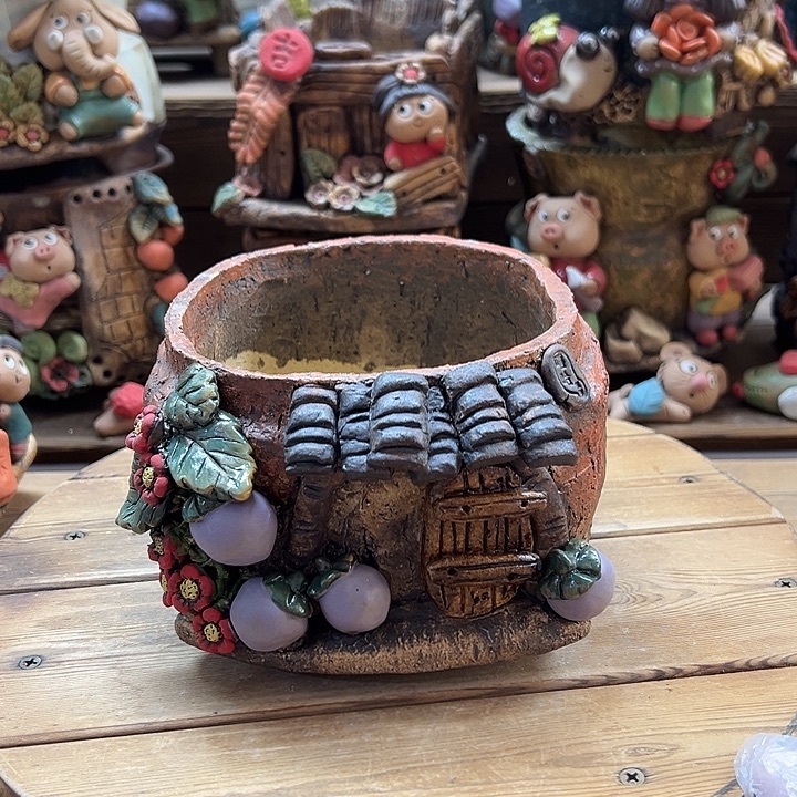 嘻哈多肉花盆百搭