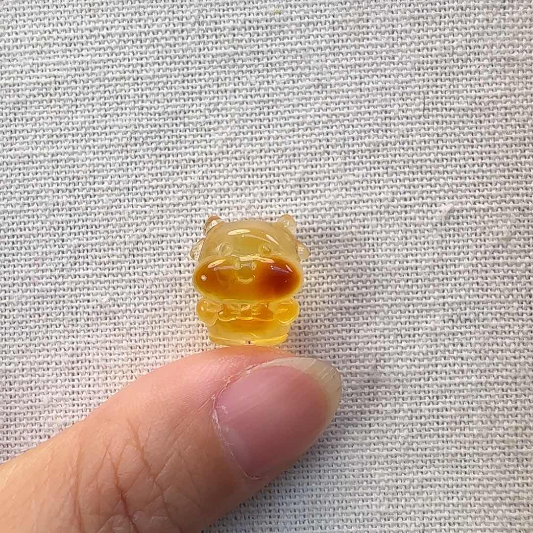 琥珀18K金镶嵌珠宝奇石