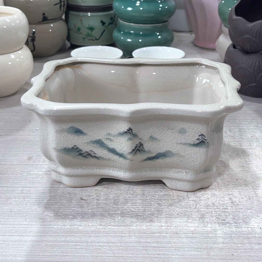 口径  20*15*9.5陶瓷绿植多肉微瑕花盆