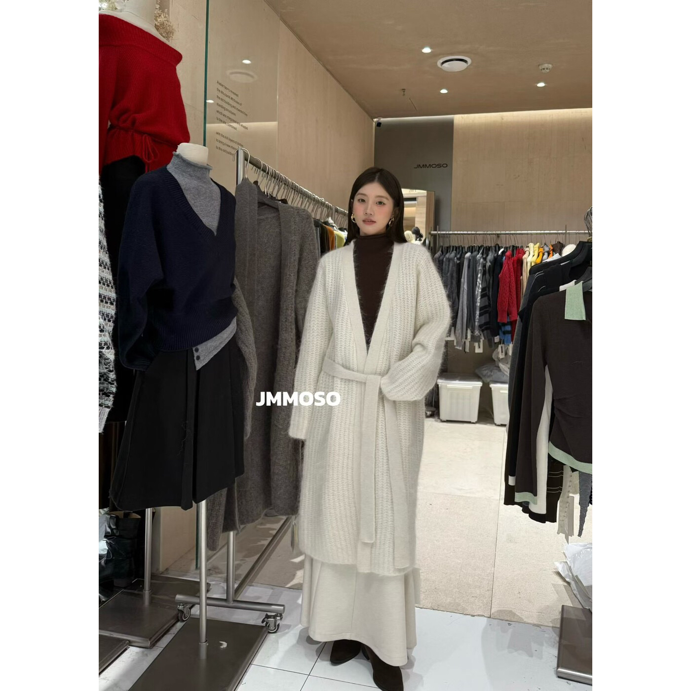 ZY 福（1zy9852#）极简慵懒感-百搭通勤长袖开衫毛衣12-29 