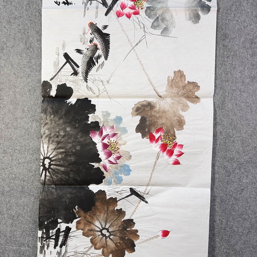 国画566 花鸟在树丛的顶端鸣叫叫声响