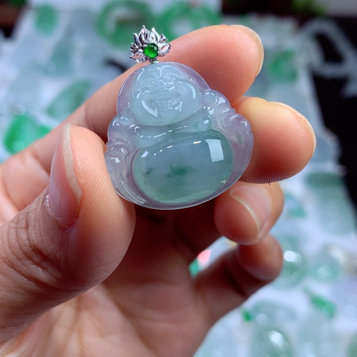 翡翠颈饰18K金镶嵌天然A货