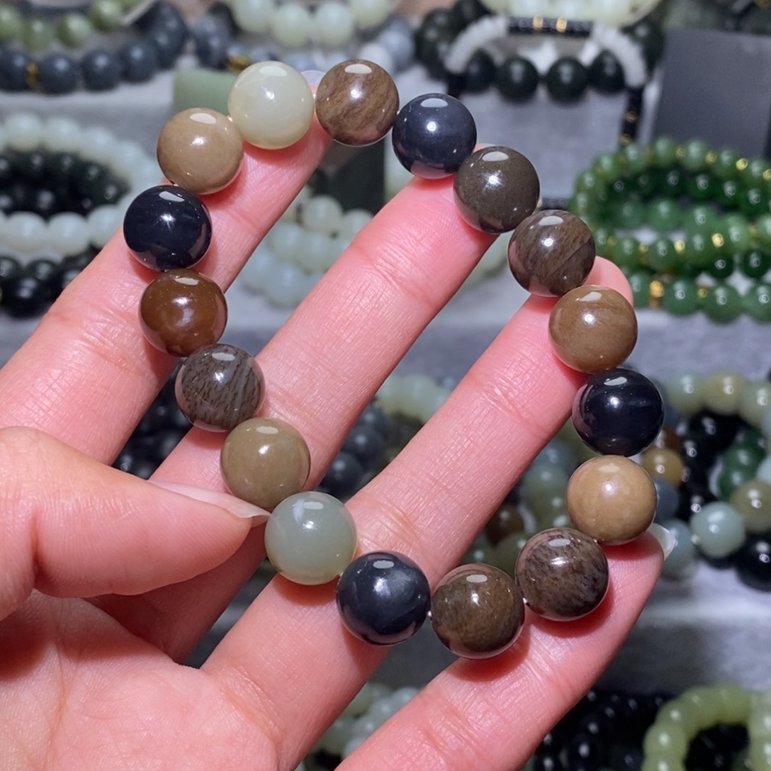 和田玉未镶嵌手链