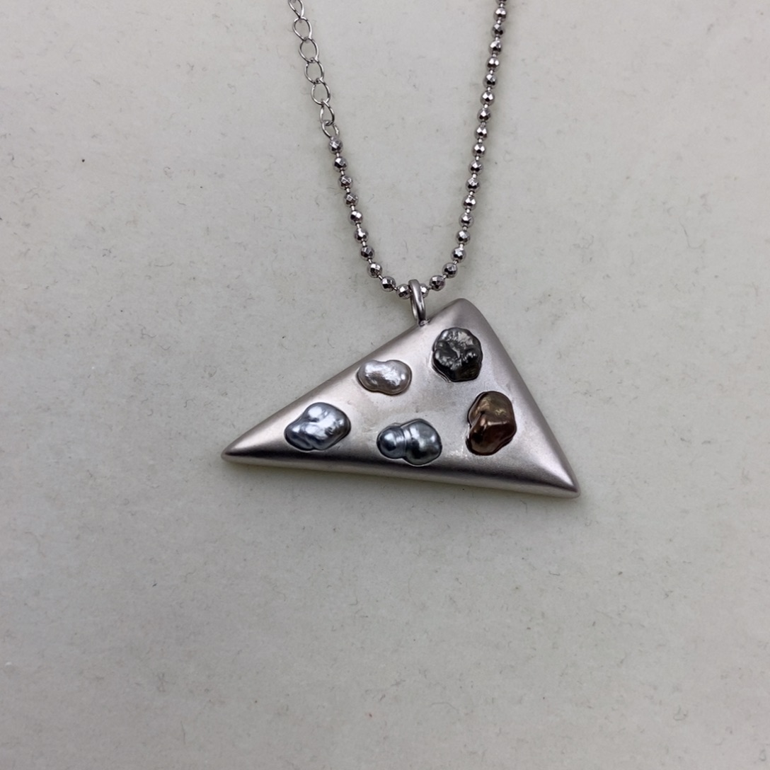 海水珍珠银S925镶嵌颈饰