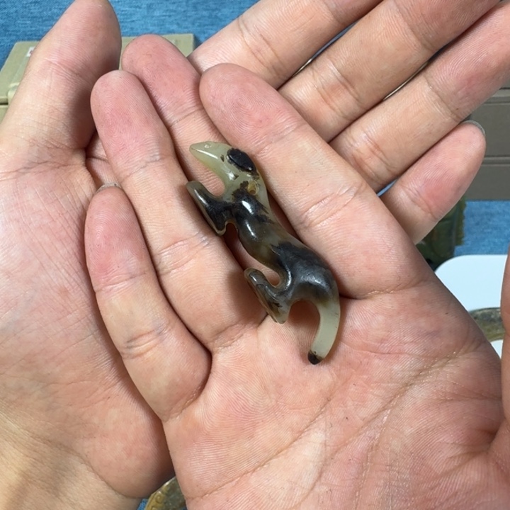 和田玉未镶嵌摆件古*