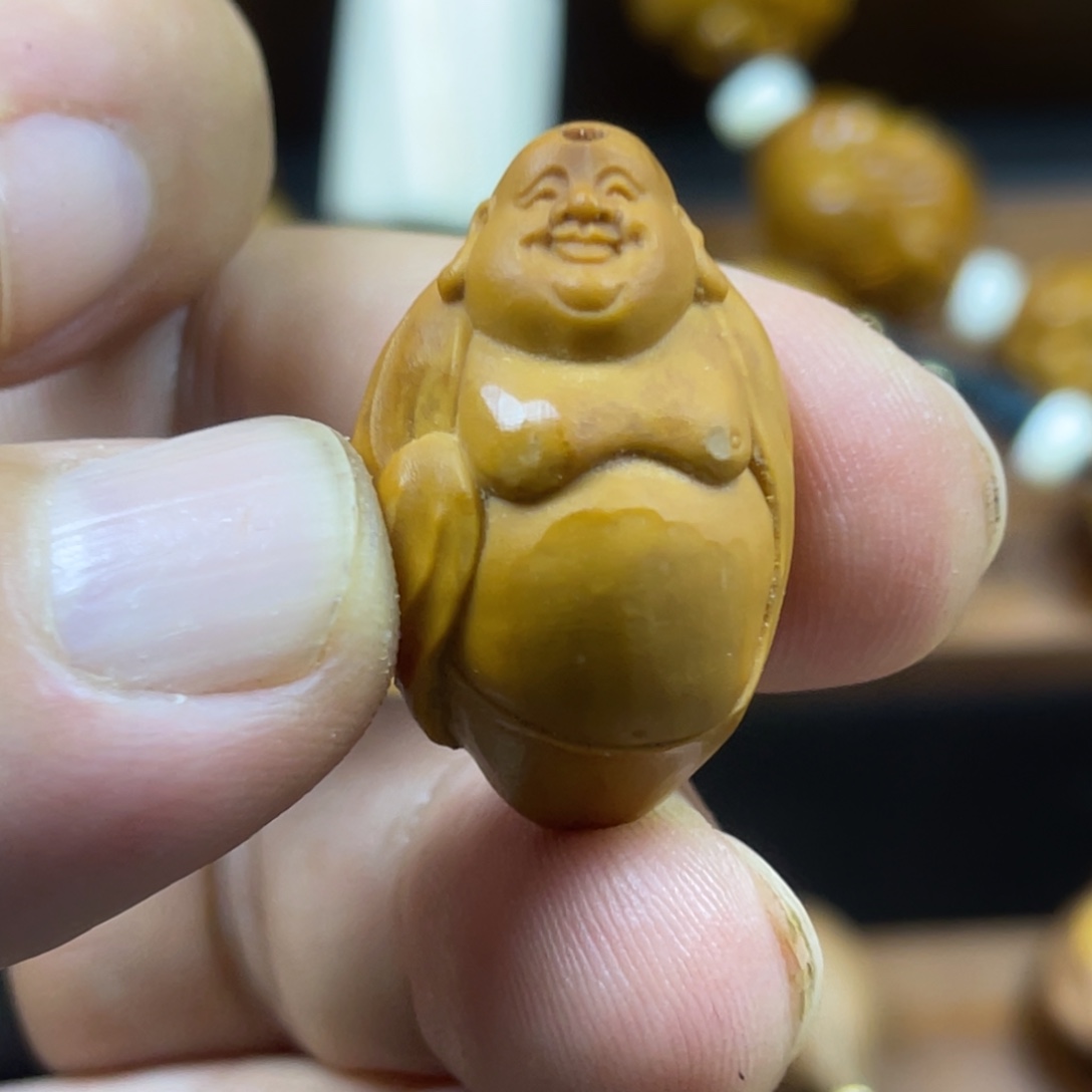 橄榄核把件单籽弥勒佛橄榄核