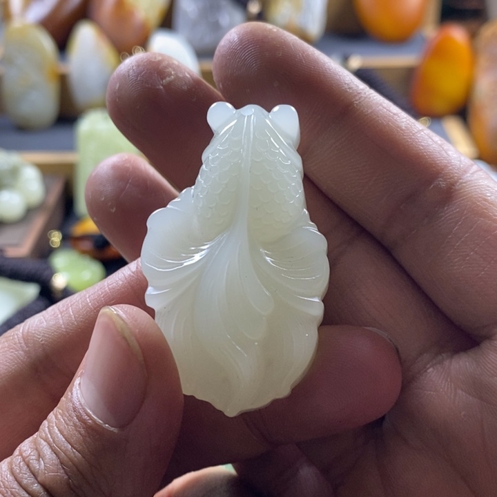 和田玉（青白玉）未镶嵌吊坠(赠链)